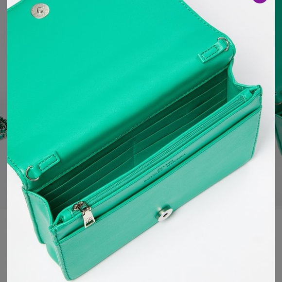NWT Badgley Mischka Green Large Convertible Clutch - Picture 4 of 7